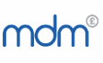mdm The mdm logo on a white background is perfect for professional working environments.